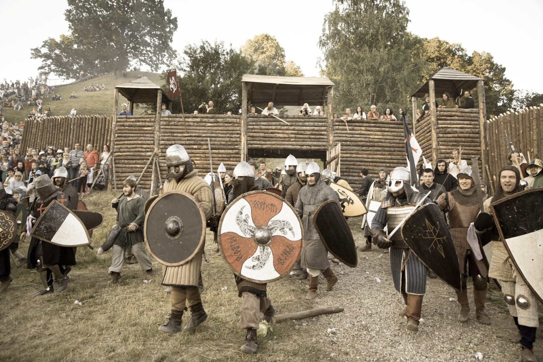 Medieval archery in the medieval festival in Lithuania