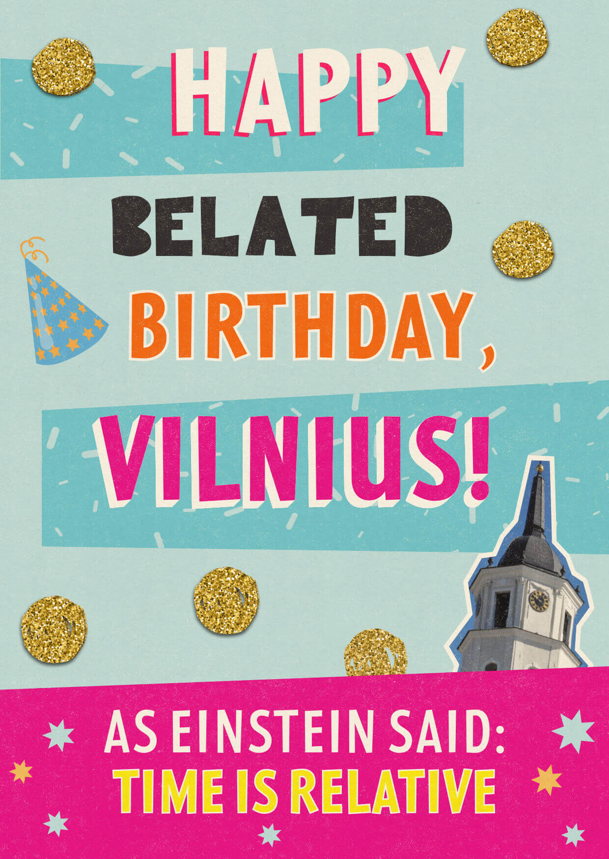 Postcard from Go Vilnius for Vilnius birthday