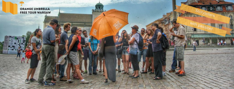 orange umbrella tour guide poland free tour