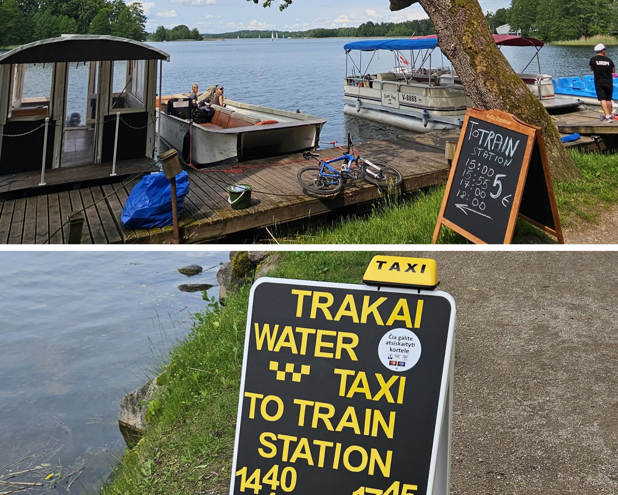 boat trips from Trakai city center to Train station