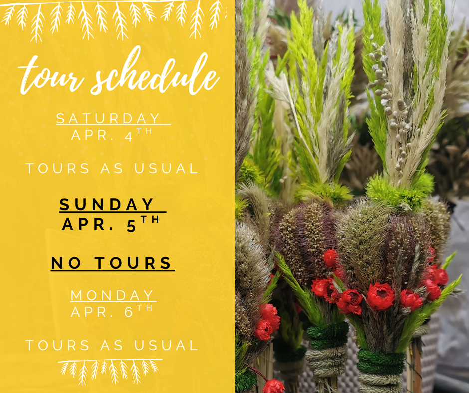 our easter weekend schedule walking tours